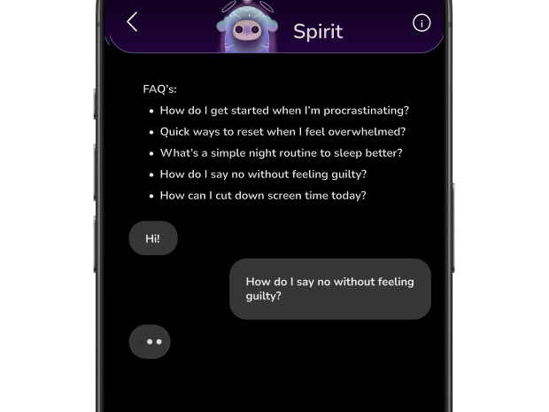 After — tone-adaptive thinking indicator